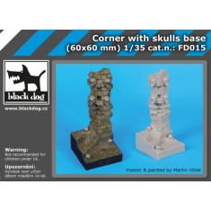 1/35 Corner with Skulls Base (60 x 60mm)