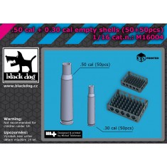 1/16 .50 Cal + .30 Cal Empty Shells (50+50pcs)