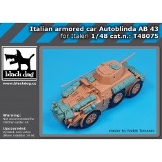 1/48 Italian Autoblinda AB 43 Armoured Car Accessories Set for Italeri Kit
