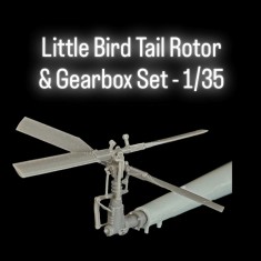 1/35 MH-6M Little Bird Helicopter Tail Rotor and Gearbox Set
