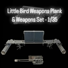 1/35 AH-6 Little Bird Helicopter Weapons Plank and Weapons Set