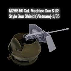 1/35 M2HB 50 Cal. Machine Gun & US Style Gun Shield (Vietnam)
