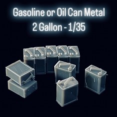 1/35 Gasoline or Oil Can Metal 2 Gallon (10 containers)