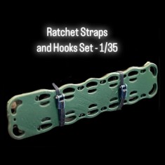 1/35 Ratchet Straps and Hooks Set (9 small and 9 large)