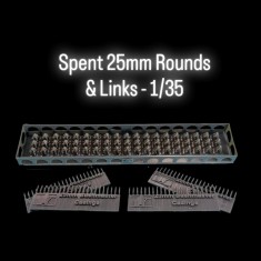 1/35 Spent 25mm Rounds and Links (88pcs)