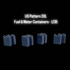 1/35 US Pattern 20L Fuel and Water Containers (8pcs in 4 designs, 2 of each)