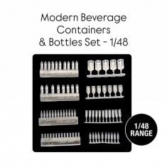 1/48 Modern Beverage Containers & Bottles Set