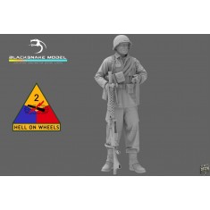 1/16 WWII US 2nd Armored Division Infantry Machine Gunner #03