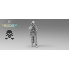 1/16 WWII German Totenkopf Winter Coffee Break Soldier Figure