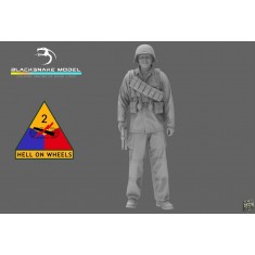 1/48 WWII US 2nd Armored Division Infantry Soldier #06
