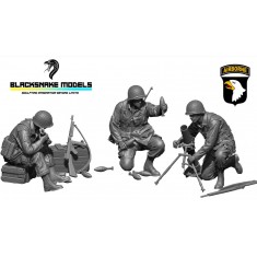 1/48 WWII US Airborne 60mm M2 Mortar and Crew Set