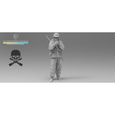 1/48 WWII German Totenkopf Winter Infantryman Figure