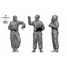 1/48 WWII German Winter Tank Crew Set (3 Figures)
