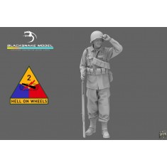 1/72 WWII US 2nd Armored Division Infantry Soldier #08