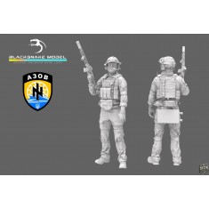1/72 Modern Ukrainian Azov Soldier #02 with Suppressed Weapon