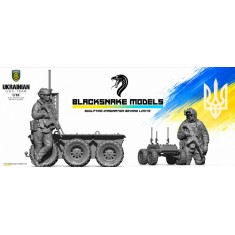 1/72 Modern Ukrainian UGV Team Set with 2 Soldiers and 2 Ground Drones