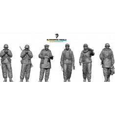 1/35 WWII German Totenkopf Winter Infantry Set (6 Figures)