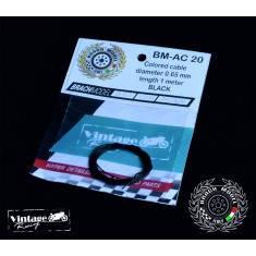 0.65mm Diameter Coloured Cable #Black 1m