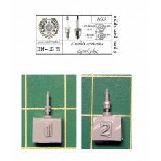 1/12 Spark Plug Set (20.6mm and 16mm in 1:1 Scale)
