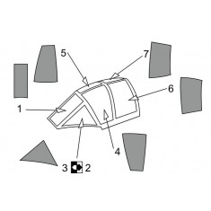 1/72 Mxy-7 Ohka Model 22 Canopy Mask for Brengun kit