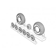 1/72 Dh 98 Mosquito Wheels Block Thread (Block Pattern)