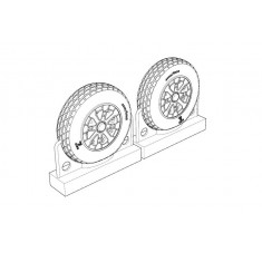 1/72 F4U Corsair Block Thread Wheels Set
