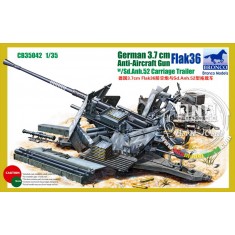 1/35 German 3.7cm Flak 36 w/Sd.Anh.52 Carriage Trailer (2-in-1)