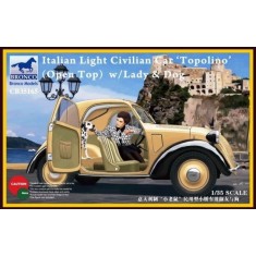 1/35 Italian Light Civilian Car 'Topolino' (Open Top) with Lady & Dog