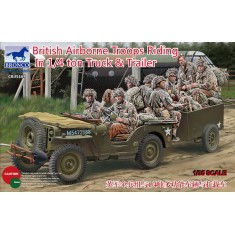 1/35 British Airborne Troops Riding In 1/4ton Truck & Trailer