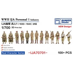 1/700 IJA Personnel #1 Infantry (100 figures) 1930-1945