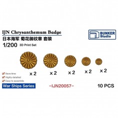 1/200 IJN Chrysanthemum Badge Set (10pcs)
