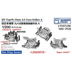 1/200 IJN Type 96 Twin AA Gun Crew Set A (120+pcs)