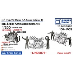 1/200 IJN Type 96 Twin AA Gun Crew Set B (100+pcs)