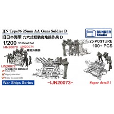1/200 IJN Type 96 Twin AA Gun Crew Set D (100+pcs)