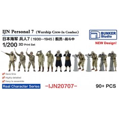 1/200 IJN Personnel #7 Warship Crews in Combat (90 figures)