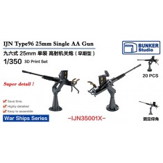1/350 IJN Type96 25mm Single AA Gun (Early Type, 20pcs)