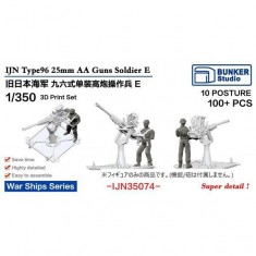 1/350 IJN Type96 25mm AA Gun Soldiers A
