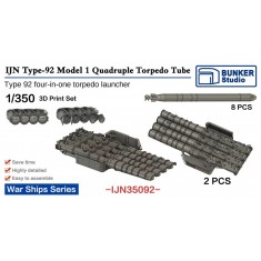 1/350 IJN Type92 Model 1 Quadruple Torpedo Tube (2+8pcs)
