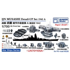 1/700 MUSASHI Detail-up Set A 1942 for Pit-road W226