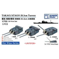 1/700 Takao/Atago 20.3cm Gun Turrets