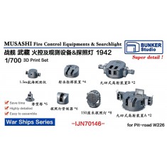 1/700 MUSASHI Fire Control Equipments and Searchlight 1942