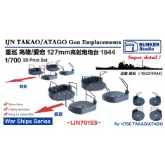 1/700 IJN TAKAO/ATAGO 127mm AA Gun Emplacecements 1944 