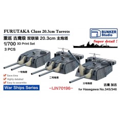 1/700 FRUTAKA Class 203mm Gun Turrets (3pcs)