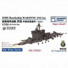 1/700 HMS Battleship WARSPITE Up-grade Set (1942) for Trumpet 05795