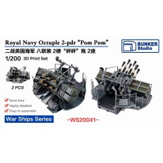 1/200 Royal Navy Octuple 2-pdr 'Pom Pom' (2pcs)