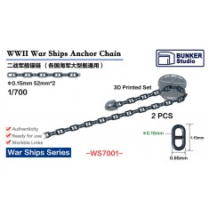 1/700 WWII War Ships Anchor Chain (dia.0.15mm x 52mm, 2pcs)