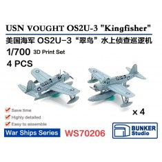 1/700 USN OS2U-3 'Kingfisher' (4pcs) with Decals