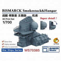1/700 BISMARCK Smokestack and Hangar