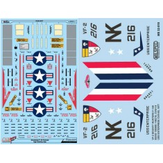 Decals for 1/32 VF-2 Bounty Hunters, Grumman F-14A Tomcat, USS Enterprise, CVN-65, CVW-14 1977