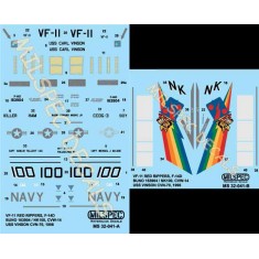 Decals for 1/32 F-14D VF-11 Red Rippers CVN-70 1996